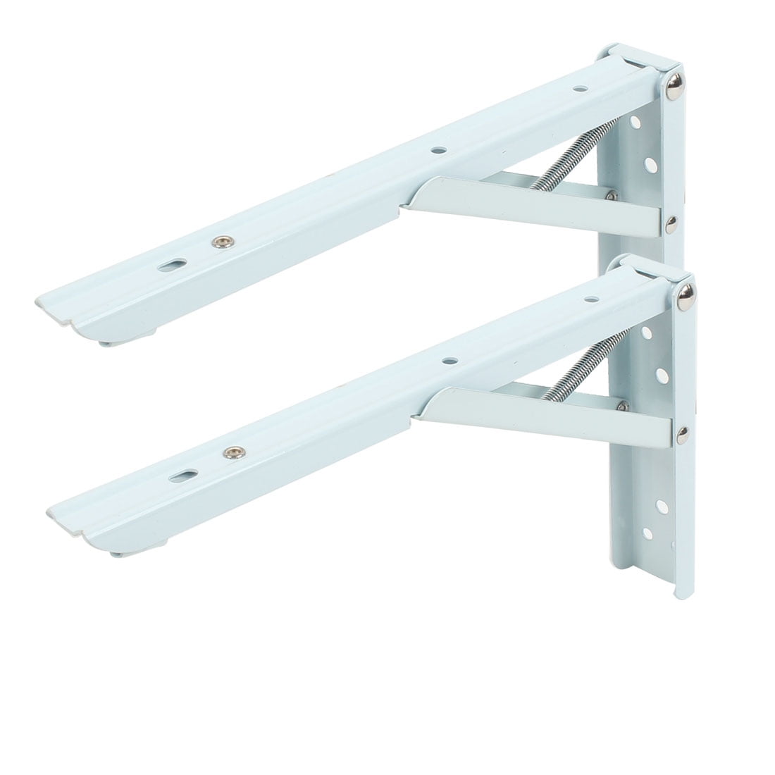 2pcs 10" Length 90 Degree Spring Loaded Folding Support Shelf Bracket