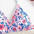 thumbnail image 6 of NIEWTR Girls 3 Piece Bikini Set Triangle Top Floral Print Mid Waist Bottom Cover Up Skirt Cute Swimwear Swimwear Beach Bathing Suit for Summer Vacation 12-13 Years Pink, 6 of 8
