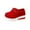 Red, variant on Miluxas Women's Fashion Thick Soled Loafers Lace up Front Wedge Heel Casual Shoes Work Shoes Yellow 9.5(43)