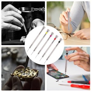 Pack of 5 Stainless Steel Screwdriver Small Screw Driver Screw Driver Industrial Repairing Home Industrial Computer Watch Glasses Repair Hand Tools Accessories