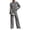 Gray, variant on Womens Sweat Suits 2 Piece Set Comfort High Crew Neck Long Sleeve Sweatshirt Drawstring High Waist Wide Leg Pants Suit Lightweight Track Suits Casual Solid Color Lounge Sets M