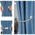 thumbnail image 5 of 1 Pair Curtain Tiebacks, Rope Curtain Clips With Balls,gray, 5 of 5