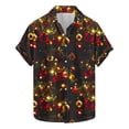 thumbnail image 1 of Camisas de Manga Larga para Hombres, Botón de Impresión Blusa de Cuello, Camisa de Poliéster de Moda Casual, 1 of 5
