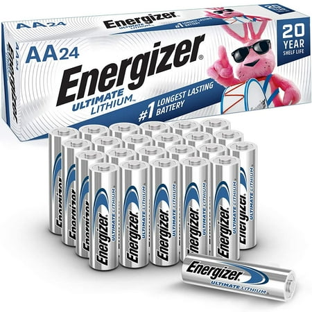 Energizer Ultimate Lithium AA Batteries Pack, 1.5V AA Batteries, 24 Count