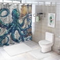 thumbnail image 7 of Orinice  Octopus Shower Curtain Nautical Tentacle Shower Curtain Bathroom Curtain Decor Set with 12 Hooks Waterproof Fabric  60x72, 7 of 7