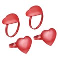 thumbnail image 1 of Anillos de Servilleta de Metal Unique Bargains 4uds Corazón Rojo, 1 of 5