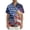 Navy, variant on Men's Allover Waving American Flag Hawaiian Shirt - 4-Way Stretch Short Sleeve Patriotic Button Down Red L