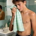 thumbnail image 5 of RBCKVXZ Hand Towels - Soft Cotton | Highly Absorbent Hotel spa Bathroom Towel | Face Towels Bath | Blue, 5 of 8