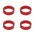 thumbnail image 1 of Front Fork Stem Spacers, Bicycle Headset Pads Easy Installation Lightweight 4 Pcs Strong  For Road Bike For Mountain Bike Red, 1 of 8