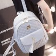 thumbnail image 4 of Mochila multifunción de estilo casual para mujer, mochila de PU, estilo moderno, estilo universitario, mochila escolar para mujer, 4 of 5