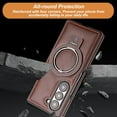 thumbnail image 4 of Dteck for Samsung Galaxy Z Fold 7 Case with Invisible Magnetic Ring Stand, Compatible with MagSafe, Soft P Leather Shockproof Front Bumper Phone Cover for Samsung Z Fold7 2025,Brown, 4 of 6