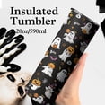 thumbnail image 3 of Halloween Tumbler with Lid and Straw Ghost Boo Witch Ghost Pumpkin Coffee Travel Mug Cup,Witch Goth Decor Halloween Gifts For Women, 3 of 6