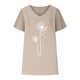 thumbnail image 4 of Fiudx Camisetas para Mujer Blusa Superior de Manga Corta con Cuello En V Regular Estampada a La Moda Sexy de Verano para Mujer, 4 of 6