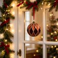 thumbnail image 6 of STPToys Christmas Decoration Electroplated Plastic Hanging Ball Ornament 8CM Coffee With Glitter Powder Faceted Geometric Design For Xmas Tree Home Holiday Decor, 6 of 6