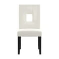thumbnail image 3 of Weston Home Landen Keyhole Faux Leather Dining Side Chair, White (Set of 2), 3 of 6