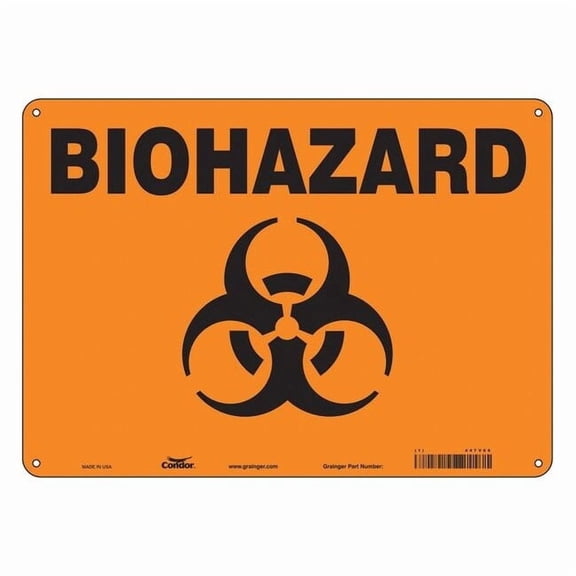 Condor Safety Sign,10 inx14 in,Polyethylene 447V66