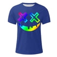 thumbnail image 4 of LWITHSZG Gradient Rainbow Halloween Shirts for Men Trendy Short Sleeve Graphic Tees Big and Tall Casual T-Shirt Streetwear Festival Tops M, 4 of 5