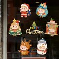 thumbnail image 1 of Pegatinas navideñas para ventana, calcomanías de pared para habitación, Papá Noel, muñeco de nieve, alce, Año Nuevo, decoraciones navideñas para el hogar, Feliz Navidad, 2023, 1 of 4