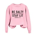 thumbnail image 2 of Clothing Sweatshirt for Women Be Stay Lit Sweatshirt for Women Loose Fit Sayings Shirt Gifts for Women Oversized Sweatshirt for Women Pink L, 2 of 4
