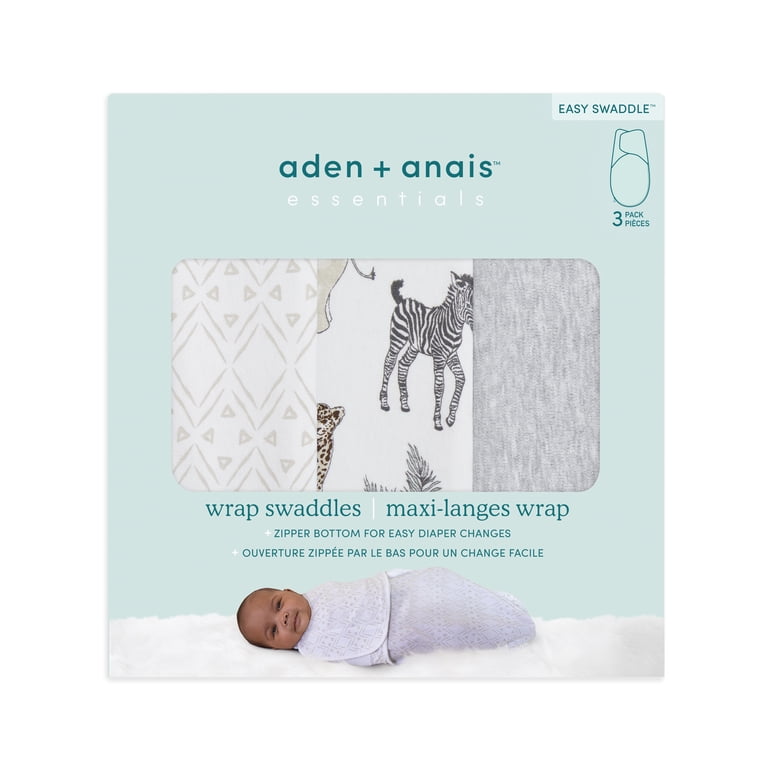 Aden + Anais Essentials Cotton Swaddle Wraps, 3-Pack photo 3