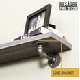 thumbnail image 3 of 24 in. x 7.5 in. x 6.75 in. Riverstone Grey Restore Wood Wall Shelving with Industrial Steel Pipe L- Brackets, 3 of 9