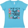 thumbnail image 3 of Inktastic I'm Not Just an Aunt, I'm a Great Aunt Flowers Women's V-Neck T-Shirt, 3 of 5
