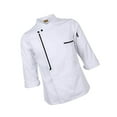 thumbnail image 1 of facefd Veste de Chef Rétro Uniforme Manches Longues Hôtel Cuisine Vêtements 2TG Blanc, 1 of 8