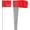 Red, variant on Anley Orange Marking Flags 100 Pcs - 4" X 5" Vinyl Irrigation Sprinkler Flag with 15 Inch Steel Wire Stake - Small Marker Flags for Lawn, Yard, Industrial, Landscaping, Construction and Survey