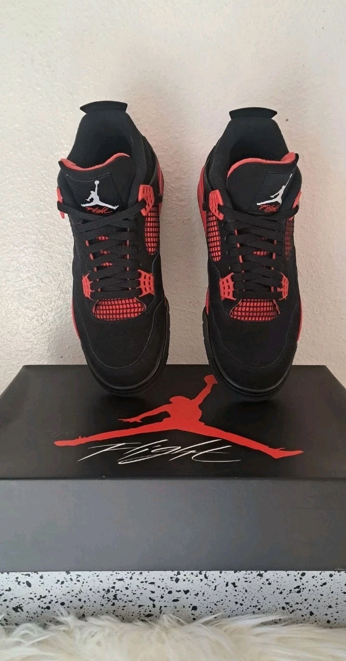 Nike Air Jordan 4 Retro Red Black Multi-Color CT8527-016 Mens 12
