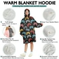 thumbnail image 5 of Wearable Oversized Blanket,Colorful Games Device Dark Pattern Wearable Blanket Hoodie for Adults,Cozy Hooded Blankets with Super Pockets,Super Warm Fuzzy Pullover for Women & Men, 5 of 6