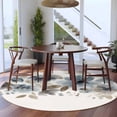 thumbnail image 3 of Round Rugs 8Ft, Blue Brown Spring Floral Round Area Rug Washable Indoor Throw Carpet, Watercolor Summer Botanical Large Non Slip Circle Rug for Kids Room RV Home Decor Aesthetic, 3 of 8