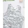 thumbnail image 5 of dPois Girls Sequin Hip Hop Dance Costume Ballet Jazz Outfit with Hairband Sleeveless Cross Back White 10, 5 of 7