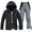Grey, variant on Men's Ski Jacket and Pants Set Insulated Waterproof Snowsuits Winter Warm Outdoor Skiing Snowboard Jackets for Men