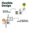 thumbnail image 4 of Greenco Criss Cross Intersecting Wall Mounted Floating Shelves- Espresso Finish, 4 of 5
