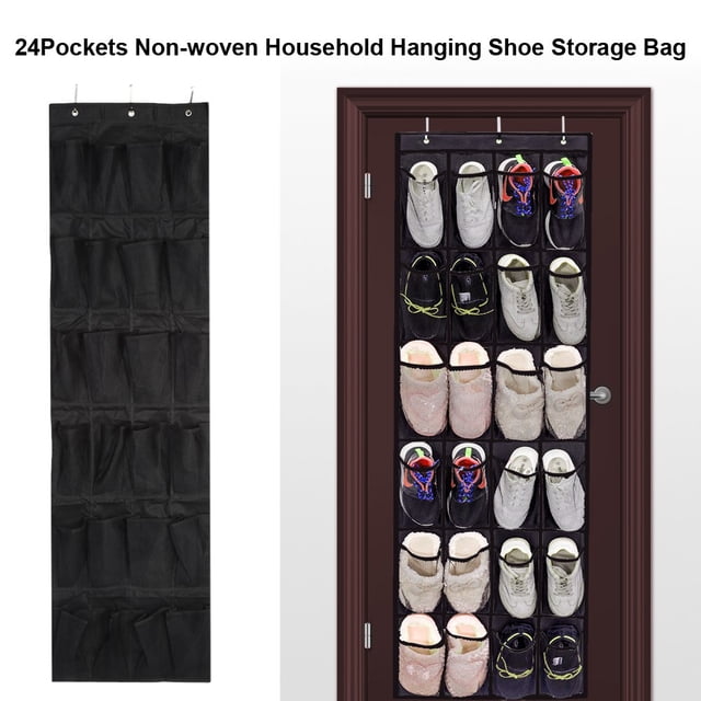 Puerta 24 Pobletas no Tejidas debida de la Puerta del HOGAR MURO COLGANTE BOLSA DE ALMACENAMIENTO DE CALZADO Organizador de Espacio de Espacio de Espacio