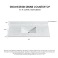 thumbnail image 5 of Jaen 49"W x 22"D Composite Stone Vanity Top in Grain White with Ceramic Sink, 5 of 10