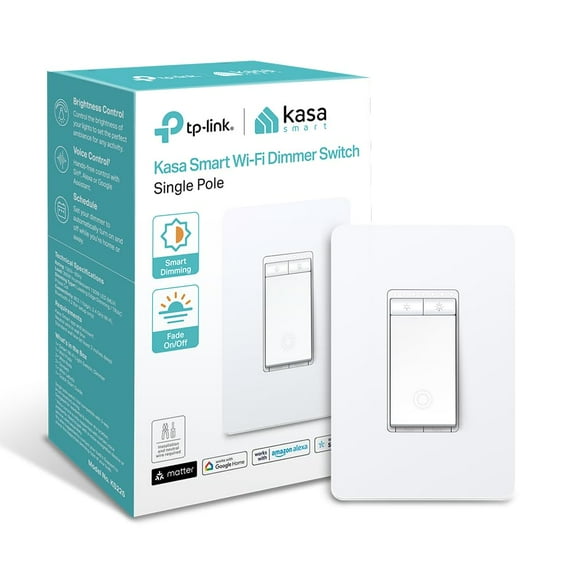 Interruptor atenuador inteligente Kasa Matter KS225 con control de voz