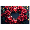 thumbnail image 1 of Heart Balloons Backdrop Background Wall Banner Valentines Day Party Decorations Romantic Celebration Event Decor Wedding Photography Prop, 1 of 4
