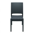 thumbnail image 6 of Pemberly Row Contemporary Wickerlook Patio Dining Chair in Dark Gray, 6 of 13