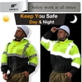 thumbnail image 4 of sesafety Reflective Jacket for Men, High Visibility Jackets, Safety Jackets for Men, Hi Vis Construction Bomber Jackets Waterproof with Pockets and Z, 4 of 6