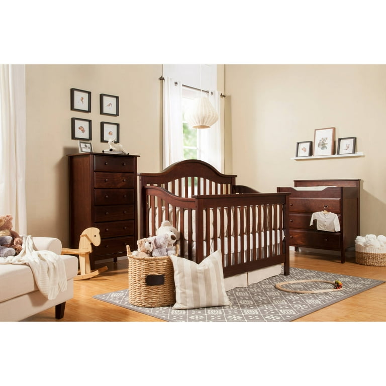 DaVinci Jayden 3 Drawer Changer Dresser in Espresso Finish Walmart