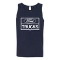 thumbnail image 2 of Wild Bobby, Ford Trucks White Sign, Cars and Trucks, Men Graphic Tank Top, Navy, Large, 2 of 4