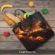 thumbnail image 5 of Fotbe Cool Fire Man Bolsa Tote con Estampado para Mujer, Bolsos con Cremallera, Bolsa de Hombro Casual de Gran Capacidad con Bolsillos Internos, 5 of 7