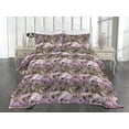 thumbnail image 2 of Ambesonne Flowers Quilted Coverlet 3 Pcs, Watercolor Meadow Flowers, King Size, Mauve Army Green and Rose, 2 of 4