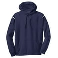 thumbnail image 5 of Sport-Tek Tech Fleece Colorblock Hooded Sweatshirt-XS (True Navy/White), 5 of 6