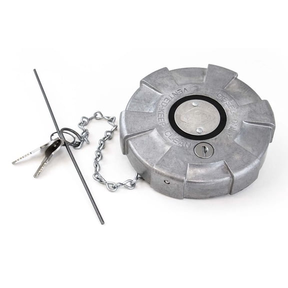 PartStop 600180 Aluminum Fuel Cap 4 Inch 8 NSPF Locking Vented for Mack International