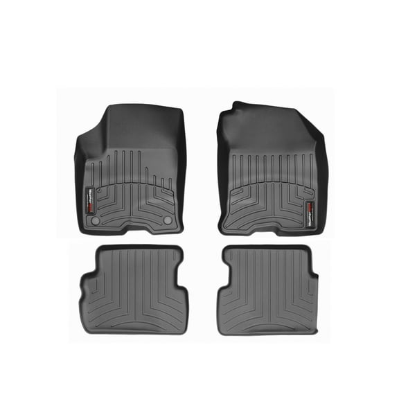 WeatherTech Custom Fit FloorLiners compatible with 2010-2011 Ford Focus - 1st & 2nd Row (2-pc. Rear Liner), Black