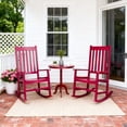 thumbnail image 6 of Ktaxon Solid Poplar Wood Rocking Chair, High Back Ergonomic Patio Rocker for Lawn Porch Garden Indoor Outdoor, Angora Red, 6 of 14