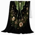 thumbnail image 2 of Green Luna Moth beneath Moon Phases and Stars, Mystical Botanical Style for Moth Lovers, Celestial Garden Motif and Birthday Gift, Cozy Flannel Blanket for Bedroom and Reading Nook, Home Decor, 2 of 9