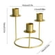 thumbnail image 3 of Portavelas de Metal, Diseño en Espiral, Pieza Central, Candil Decorativo de Hierro con Acabado Dorado, 14 x 14 x 14 cm, para Decoración de Mesa, Bodas, Cenas y Ambiente Hogareño, 3 of 6